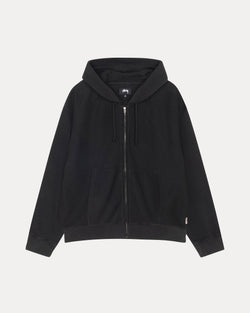 DOUBLE LAYER WAFFLE ZIP HOODIE