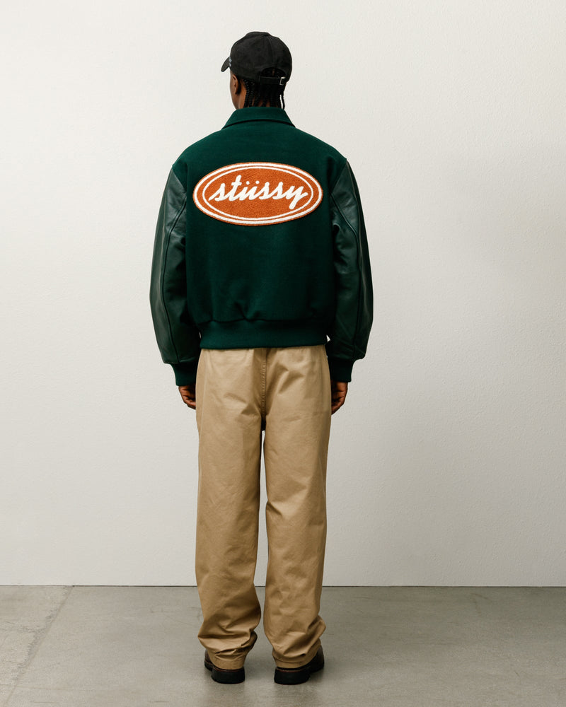 SCRIPT OVAL VARSITY JACKET