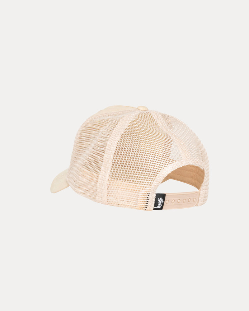 WAXED TRUCKER CURSIVE STITCH SNAPBACK