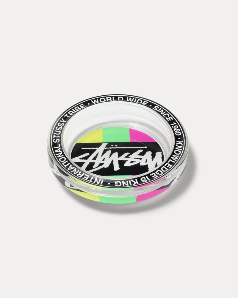 PAINTED GLASS ASHTRAY