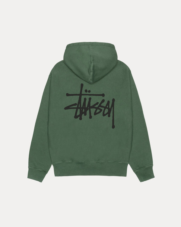 BASIC STÜSSY ZIP HOODIE PIGMENT DYED