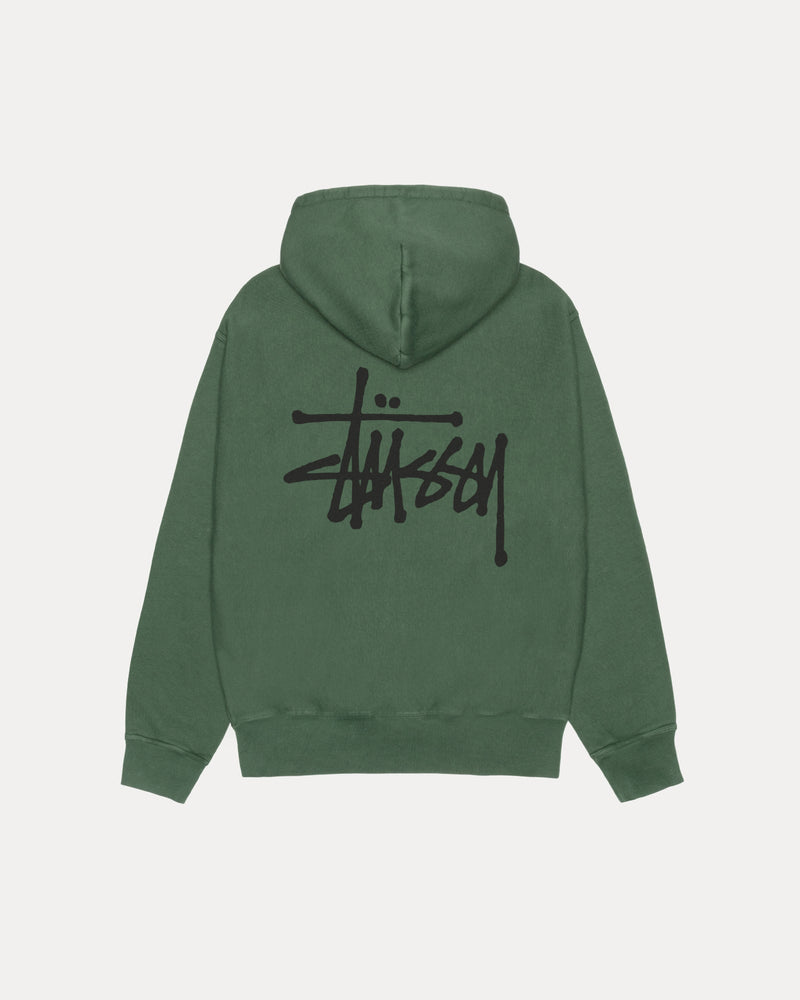BASIC STÜSSY ZIP HOODIE PIGMENT DYED