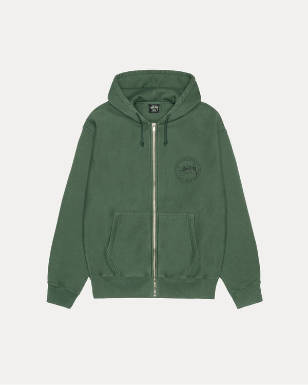 STÜSSY WEAR ZIP HOODIE PIGMENT DYED